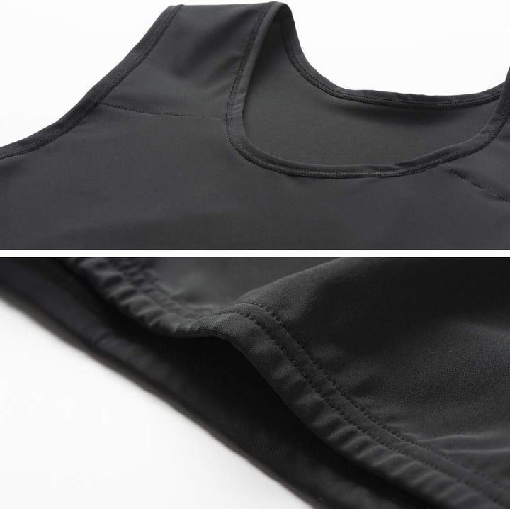 XUJI Transgender FTM Trans Atmungsaktive Halb Brust binder S T1-schwarz, S T1-schwarz
