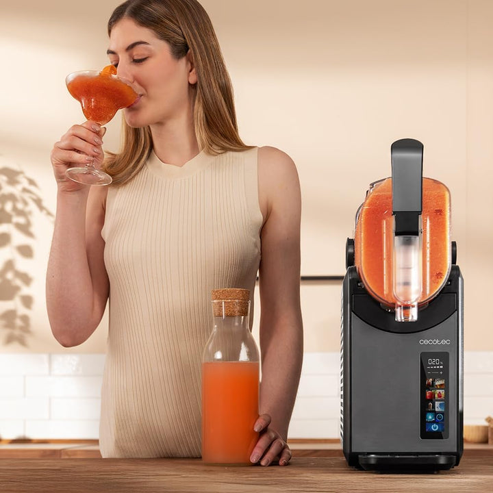 Cecotec Slush-Eis Maschine 2,6 L Twist&Ice 2600, Getränke fertig in 15-60 Minuten, Touch-Steuerung,