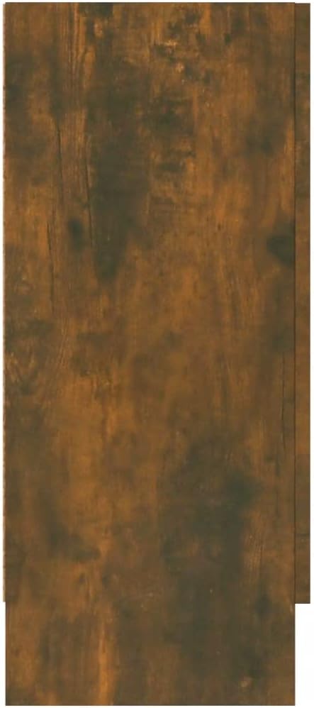 INLIFE Vitrinenschrank Räuchereiche 120x30,5x70 cm Holzwerkstoff,Braun,28.4KG,815627