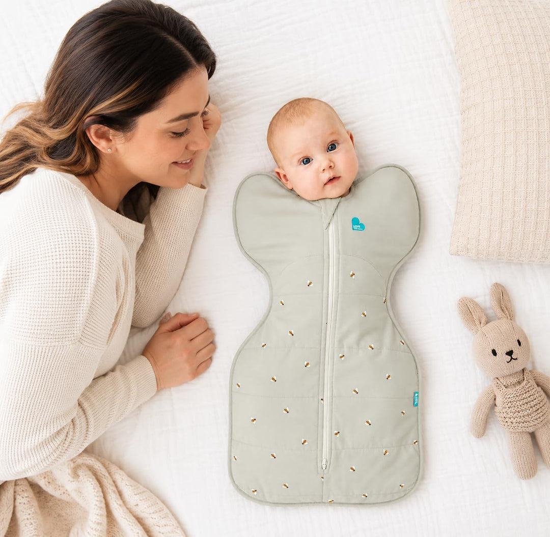 Love To Dream Übergang Pucksack Lite, Baby Schlafsack, Ideal für warme Temperaturen 24-27°C, Arme ho