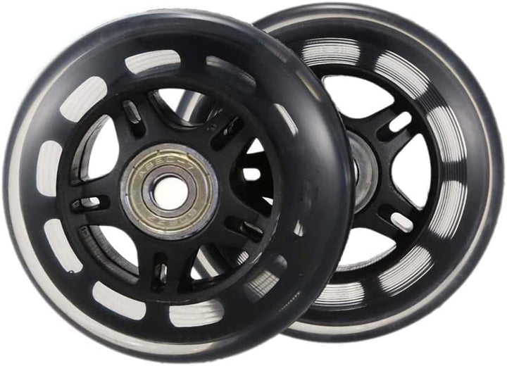 LOTOWELZON 2 x Ersatzräder für Gepäckkoffer, 50/64/70/75/84/90 mm Gummi-Inline-Rollschuhe mit 8 mm A