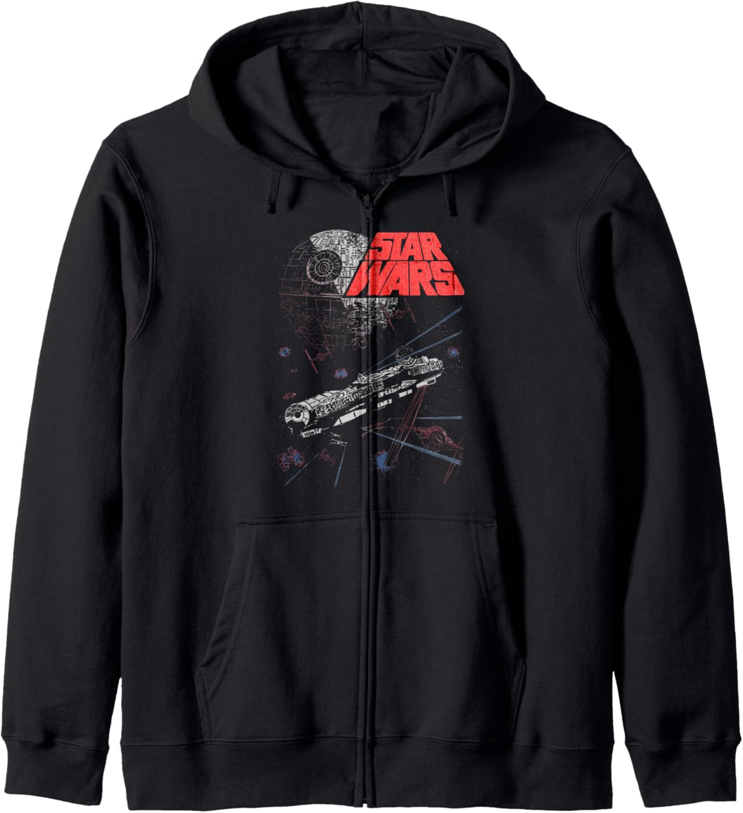 Star Wars Retro Epic Space Battle Falcon Tie Fighter Kapuzenjacke
