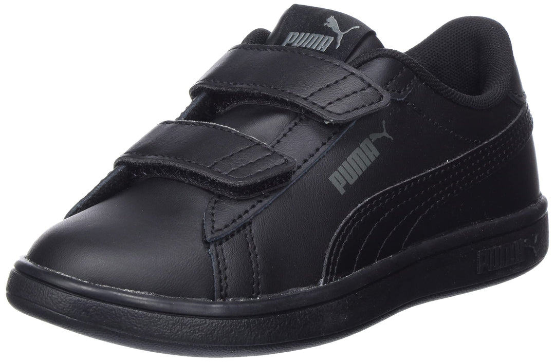 PUMA Unisex Smash 3.0 L V PsSneaker 34 EU Puma Black Shadow Gray, 34 EU Puma Black Shadow Gray