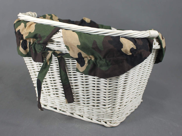 Wicker Basket for Bicycle - White, Bicycle Basket, Shopping Basket, Shopping Basket Tarnsaum, Tarnsa