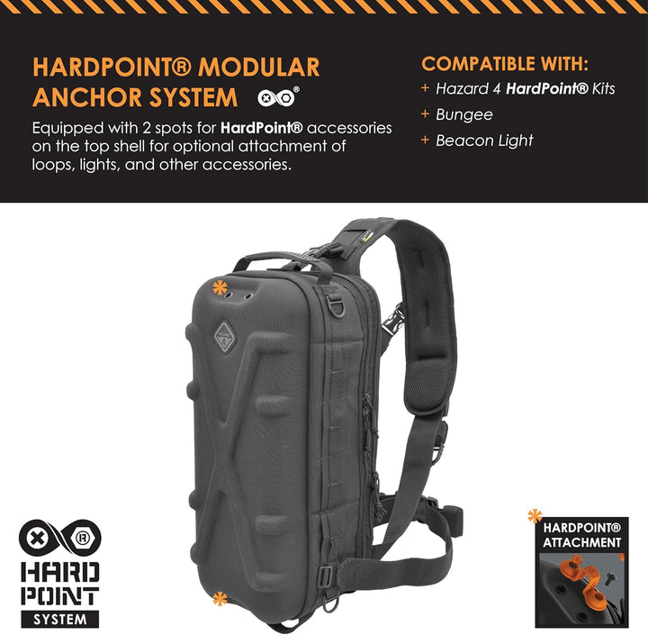 HAZARD 4 Plan-B Hard: Go-Bag Shell Sling-Pack Schwarz, Schwarz