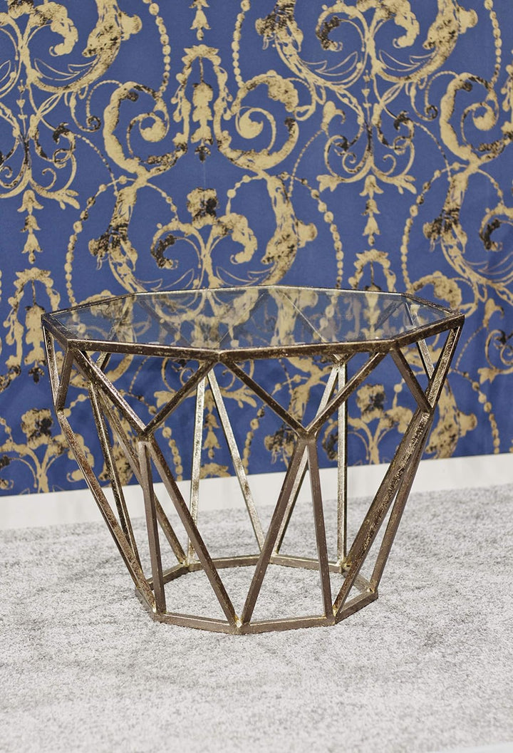 HAKU Möbel Beistelltisch, Metall, bronze, B 55 x T 55 x H 38 cm 55 x 55 x 38 Bronze, 55 x 55 x 38 Br