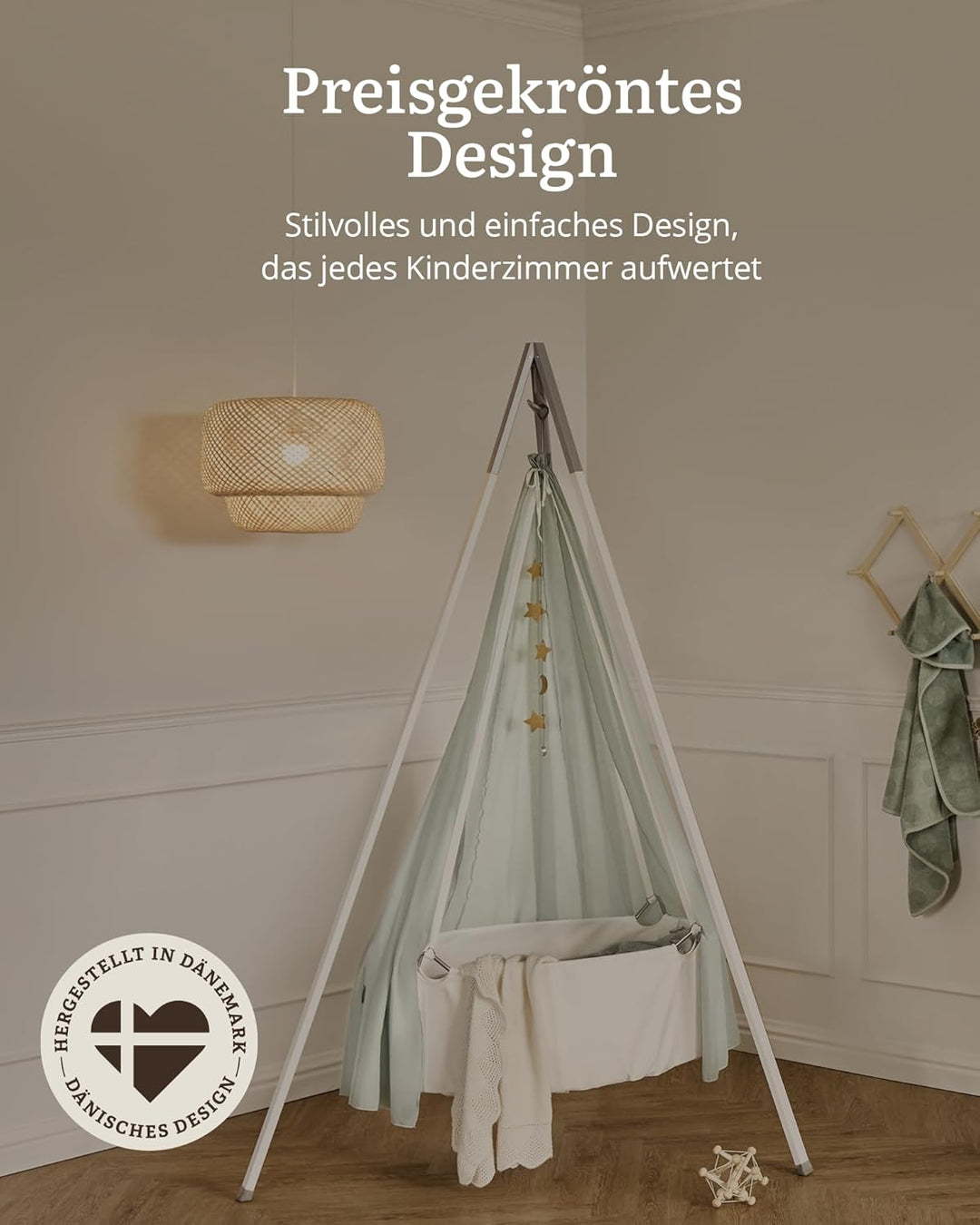 Leander Stativ Grau - Massgefertigtes Stativ für Leander Classic™ Wiege - Aufhängung ohne Deckebohre
