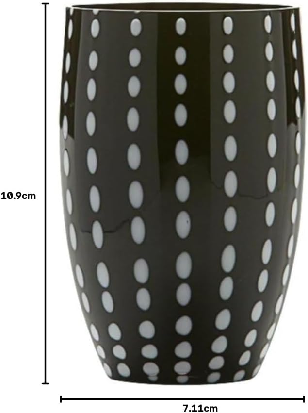 Zafferano Perle Glasbecher - Handgemachtes transparentes Buntglas, cl 32 h 109mm d 71mm - Set 6 Stüc