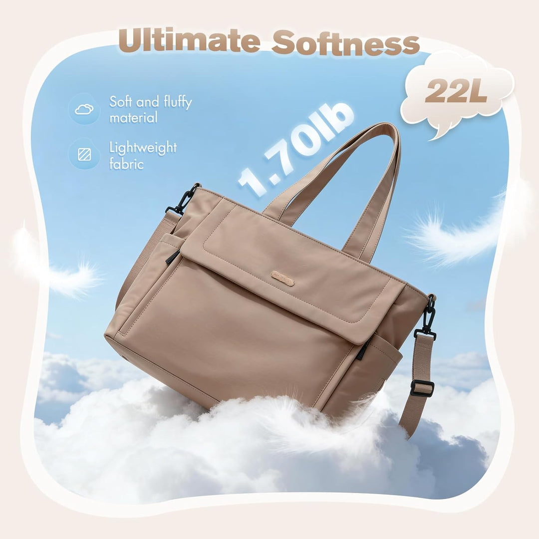 22L Puffer Wickeltasche Damen, Lässige Umhängetasche für Mütter, Geräumige Wickeltasche für Unterweg