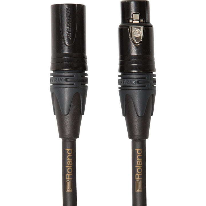 Roland Gold-Serie symmetrisches Mikrofonkabel – Neutrik XLR-Stecker, Länge: 1m – RMC-G3 3 Ft., 3 Ft.