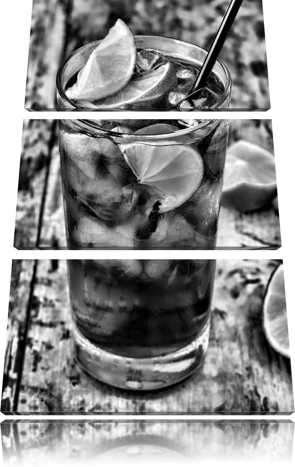 Pixxprint Cuba Libre Original als Leinwandbild | Grösse: 3 Teilig (120x80) | Wandbild| Kunstdruck |