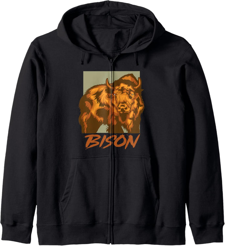 American Bison Geschenk Outdoor Buffalo Kapuzenjacke