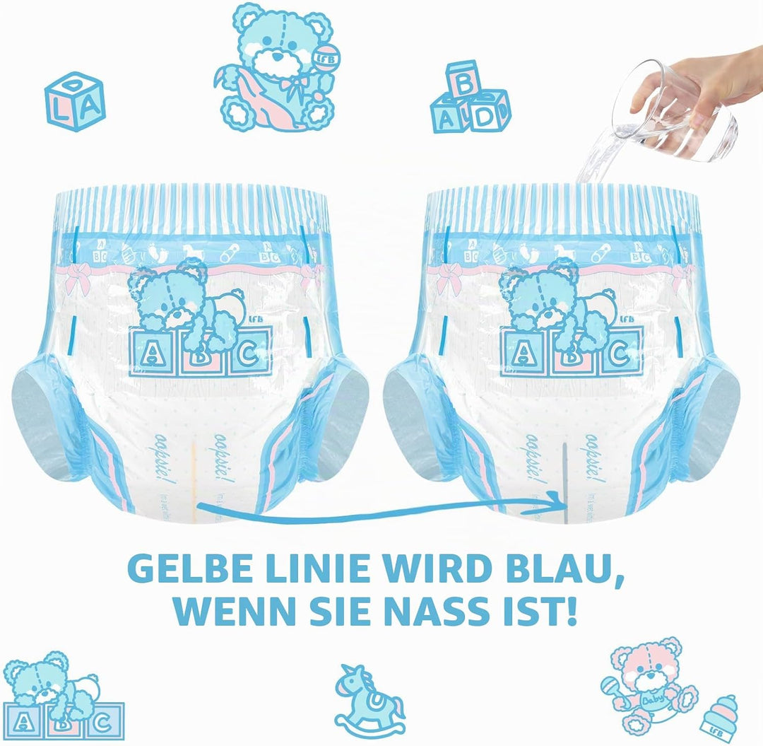 LittleForBig 5500-5800 ml Erwachsenen Gedruckten Windeln 10 Stück - Potty Pants (XL), XL