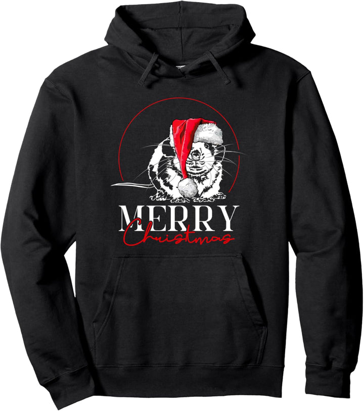 Ratte Merry Christmas Weihnachten Nikolaus Nagetier Ratten Pullover Hoodie