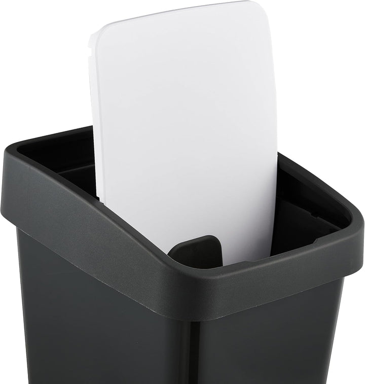 keeeper Premium Abfallbehälter mit Flip-Deckel, Soft Touch, 45 l, Magne, Graphit-Grau 45 L Graphit G