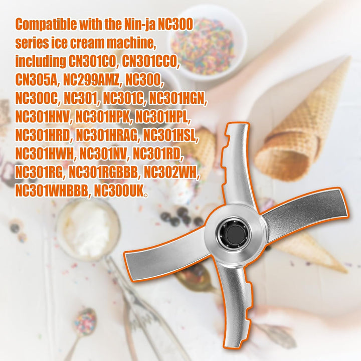 Ersatz-Paddelklinge kompatibel mit Ninja Ice Creami Makers NC300 Serie, Edelstahl-Mischklinge für Ni