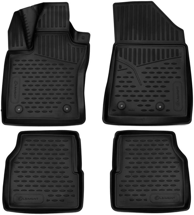 Element Passgenaue Premium Antirutsch Gummi Fussmatten - Jeep Compass, 2nd Generation