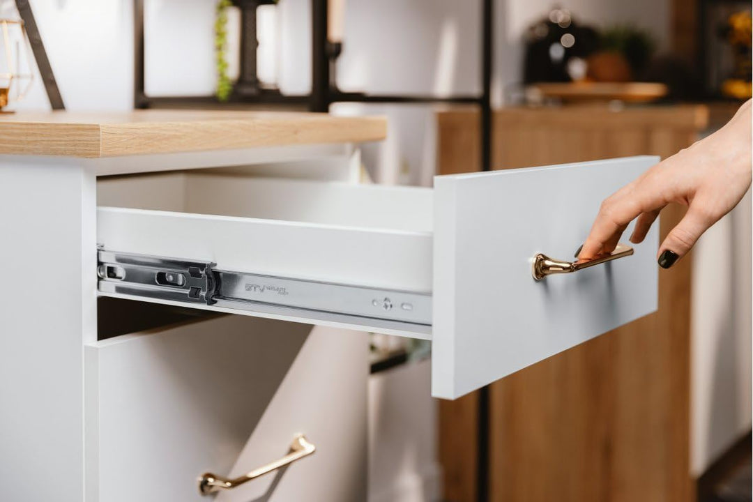 GTV H45 Schubladenschienen - 45.3 x 500 mm-Starken Verzinkt Stahl - Soft-Close Schienensystem - Tele