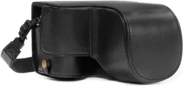 MegaGear MG1484 Sony Alpha A6500 (16-70, 18-135 mm) Ever Ready Leder Kamera-Case mit Trageriemen - S