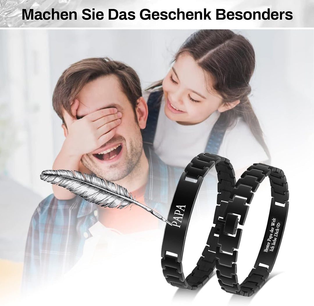 CheersLife Knotenarmband Geschenk Für Männer Braun Geflochtenes Leder Edelstahl Unendlichkeit Armbän