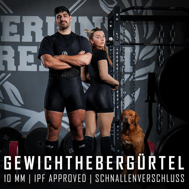 Strength Shop 10mm Prong Belt Gewichthebergürtel mit Schnallenverschluss, IPF-Zertifiziert, Robuster