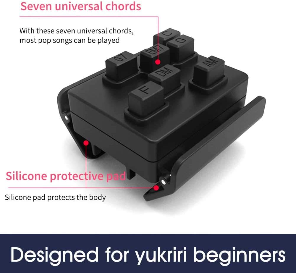 YUOKI99 Ukulelen-Akkord-Trainer, universelles Musik-Lernsystem, tragbar, ergonomisches Design, Lehra