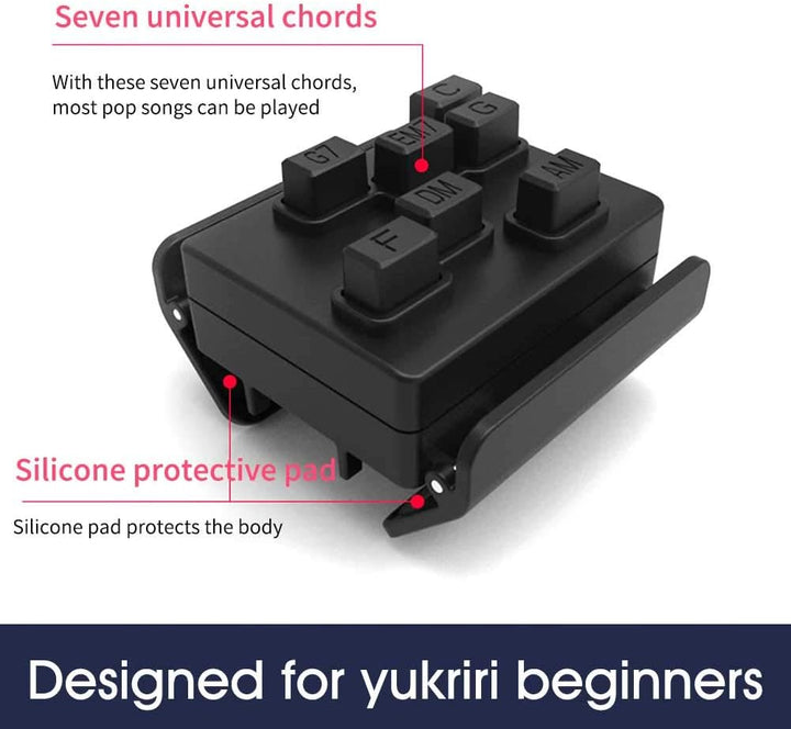 YUOKI99 Ukulelen-Akkord-Trainer, universelles Musik-Lernsystem, tragbar, ergonomisches Design, Lehra