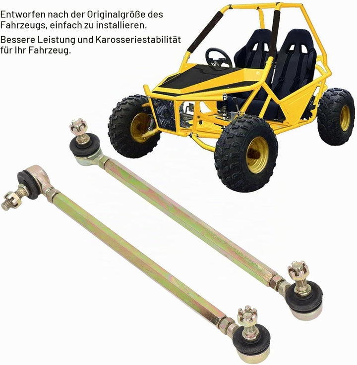 Kugelgelenk Spurstange, 2 Stück 250 Mm Kugelgelenk Spurstange 10 Mm Gewinde Stahllegierung für 125 C
