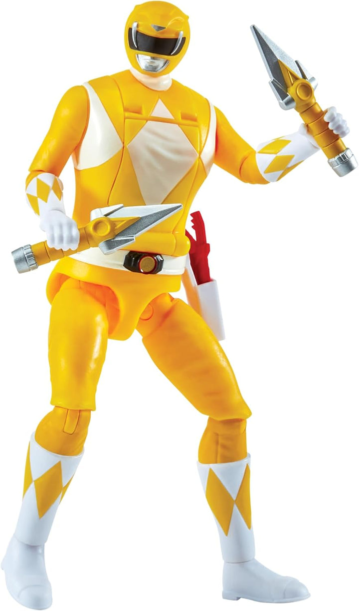 Power Rangers - Auto-Morphin, 2-in-1-Figur mit Gelenken, 15 cm, gelber Ranger – Trini Kwan, für Kind
