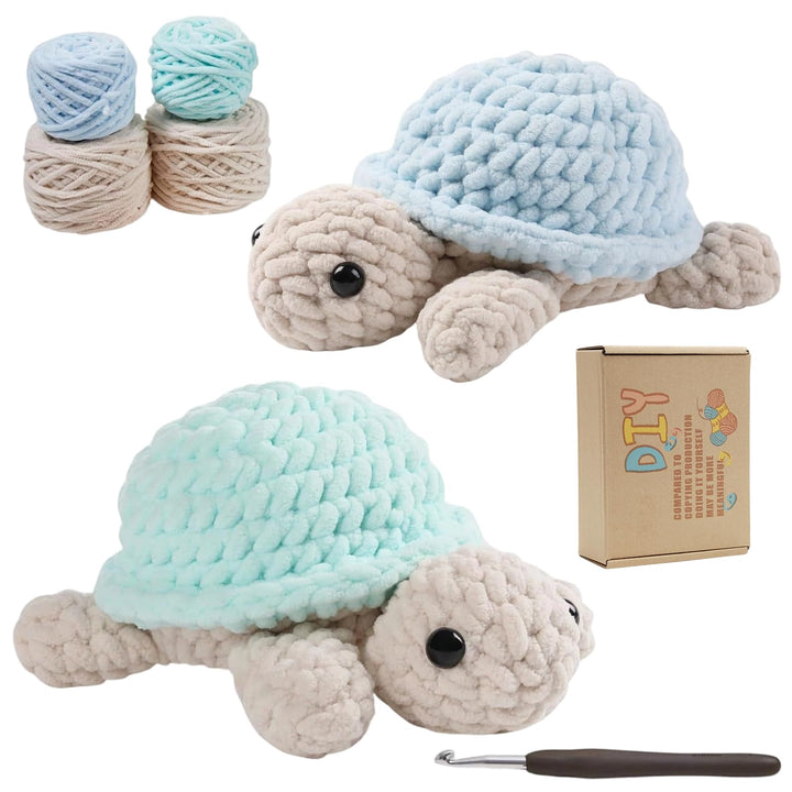 Tutamaz Häkeln für Anfänger Tiere Häkelset 2 Stück Crochet Set für Kinder Erwachsen,Tiere Häkeln Set