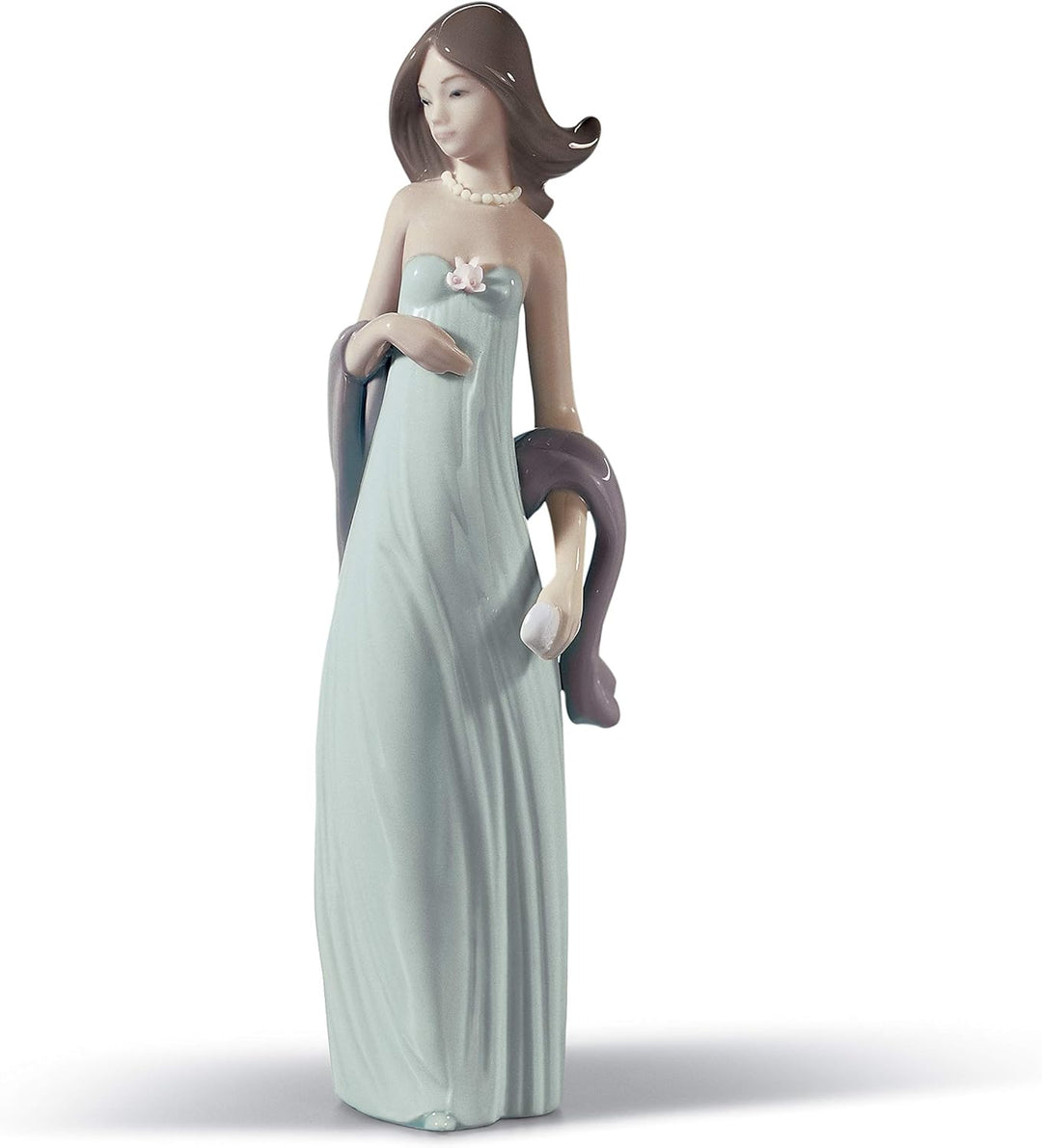 LLADRÓ Frauen-Figur Ballkleid. Frau. Porzellan.