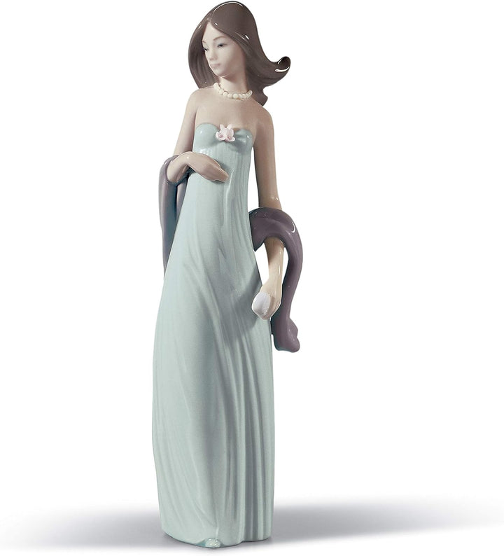 LLADRÓ Frauen-Figur Ballkleid. Frau. Porzellan.
