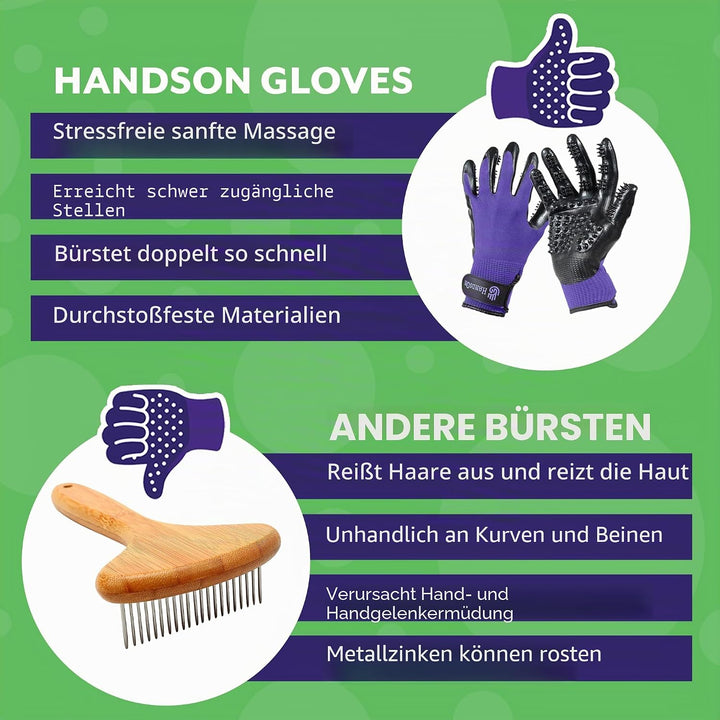 HandsOn Gloves - Der revolutionäre Putzhandschuh aus den USA! Grösse M Schwarz Mittel, Schwarz Mitt