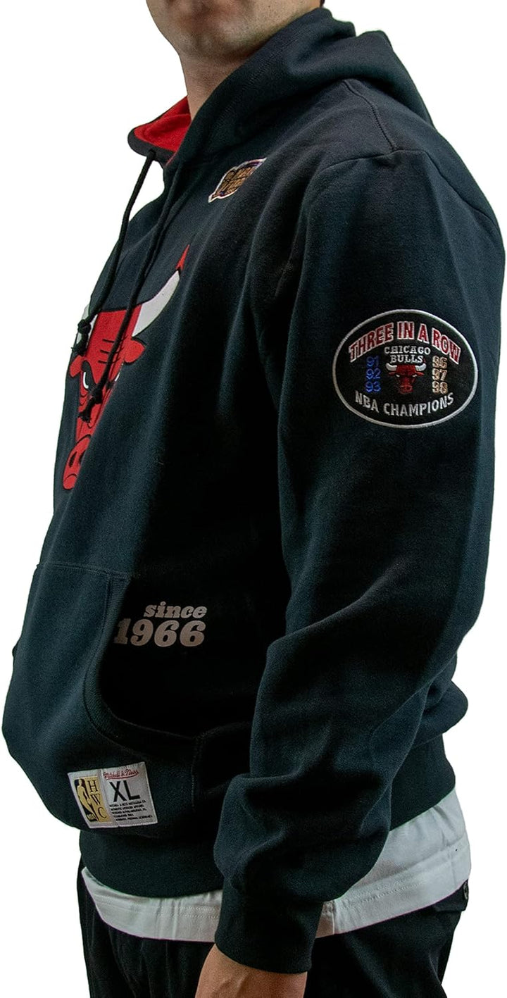 Mitchell & Ness Team Origins Fleece Hoody M Chicago Bulls, Black, M Chicago Bulls, Black