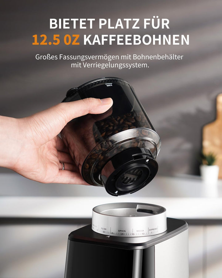 SHARDOR KaffeemüHle Elektrisch, 51 Stufen GleichmässIger, Feiner Mahlgrad Einstellbar KaffeemüHle Mi