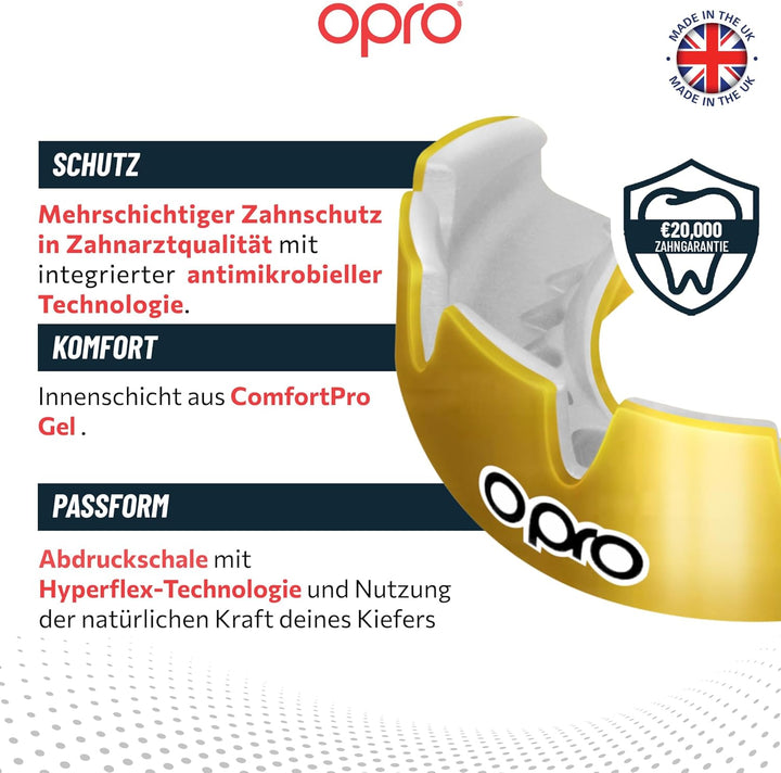 OPRO Sofortige individuelle Hosenträger, Zahnarzt-Mundschutz mit revolutionärem Käfig, ultimativer K