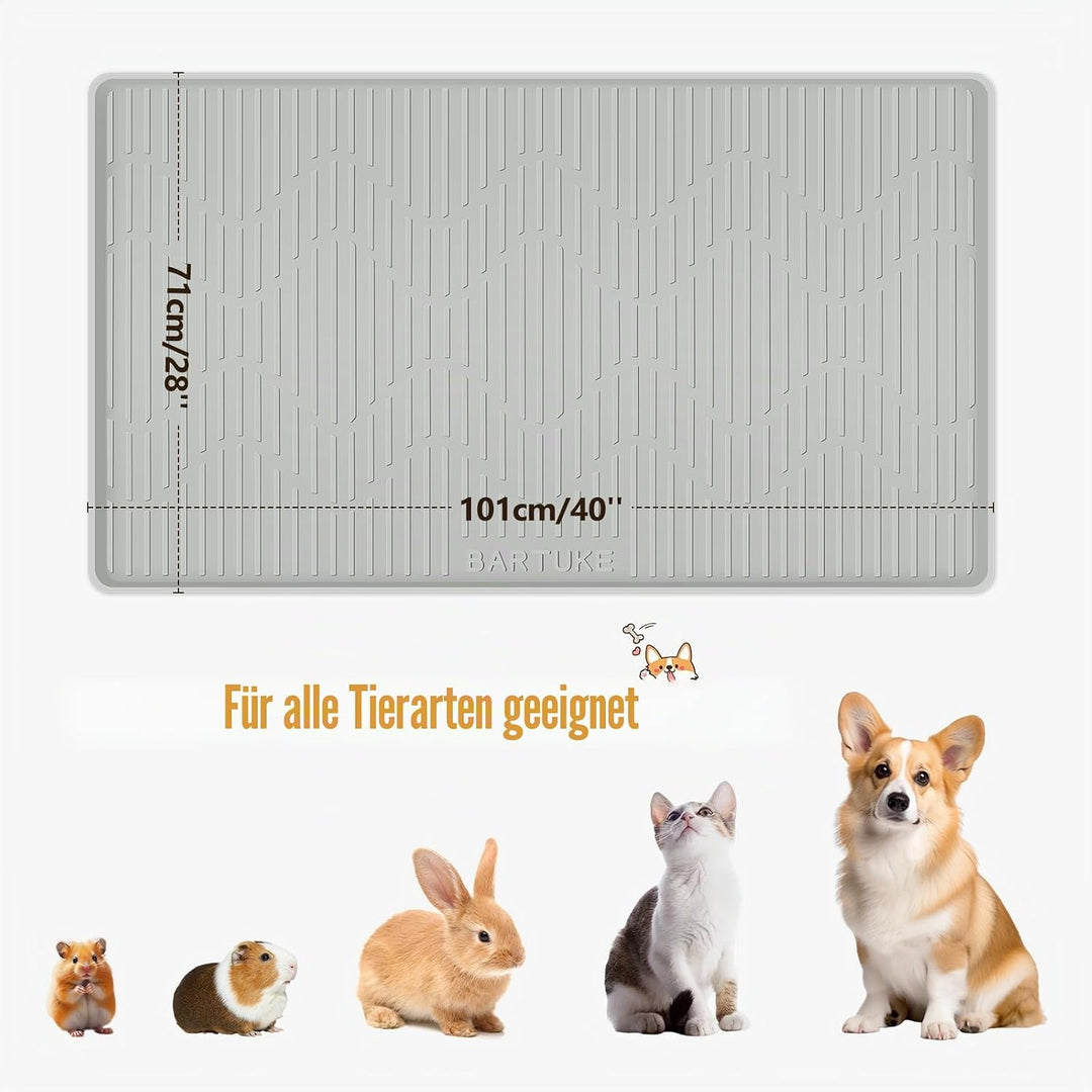 Weiche Silikon-Hasen-Bodenmatte für Kaninchenkäfige,40"x28" waschbar und wiederverwendbar Trainingsm