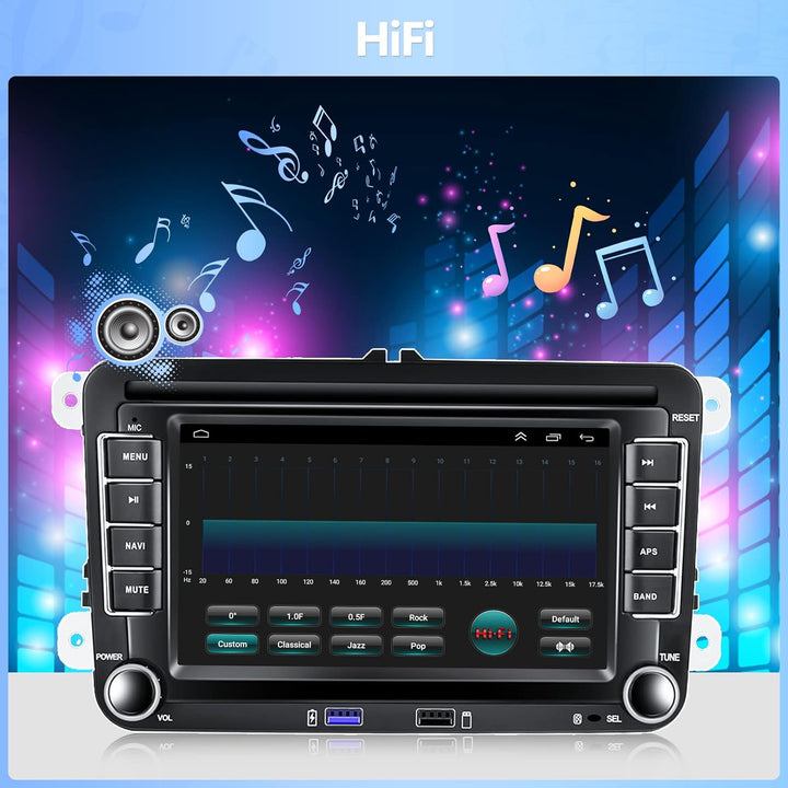 [1+32G] CAMECHO Android 13 Wireless Carplay&Android Auto Autoradio für VW Golf 5 Golf 6 Skoda Polo P