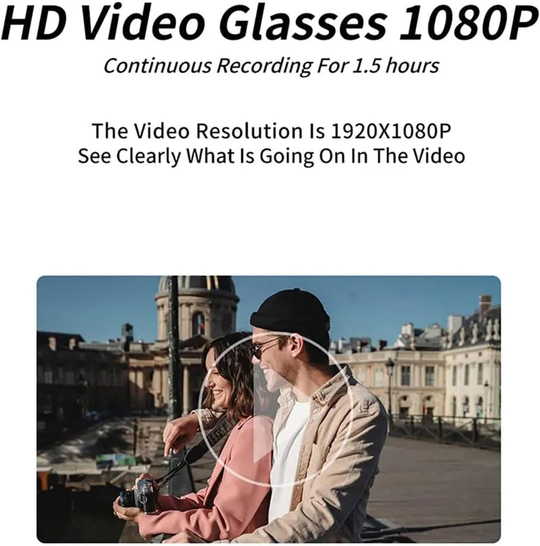 Fockety 1080p Kamera Sonnenbrille, Anti -Shake -Weitwinkel -Objektivsport -Action -Kamera -Brille mi