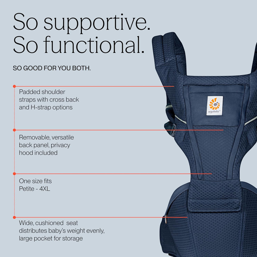 Ergobaby Alta Hip Seat Babytrage mit Babyhüftsitz für Babys und Kleinkinder ab 4 Monaten (5,5 kg - 2