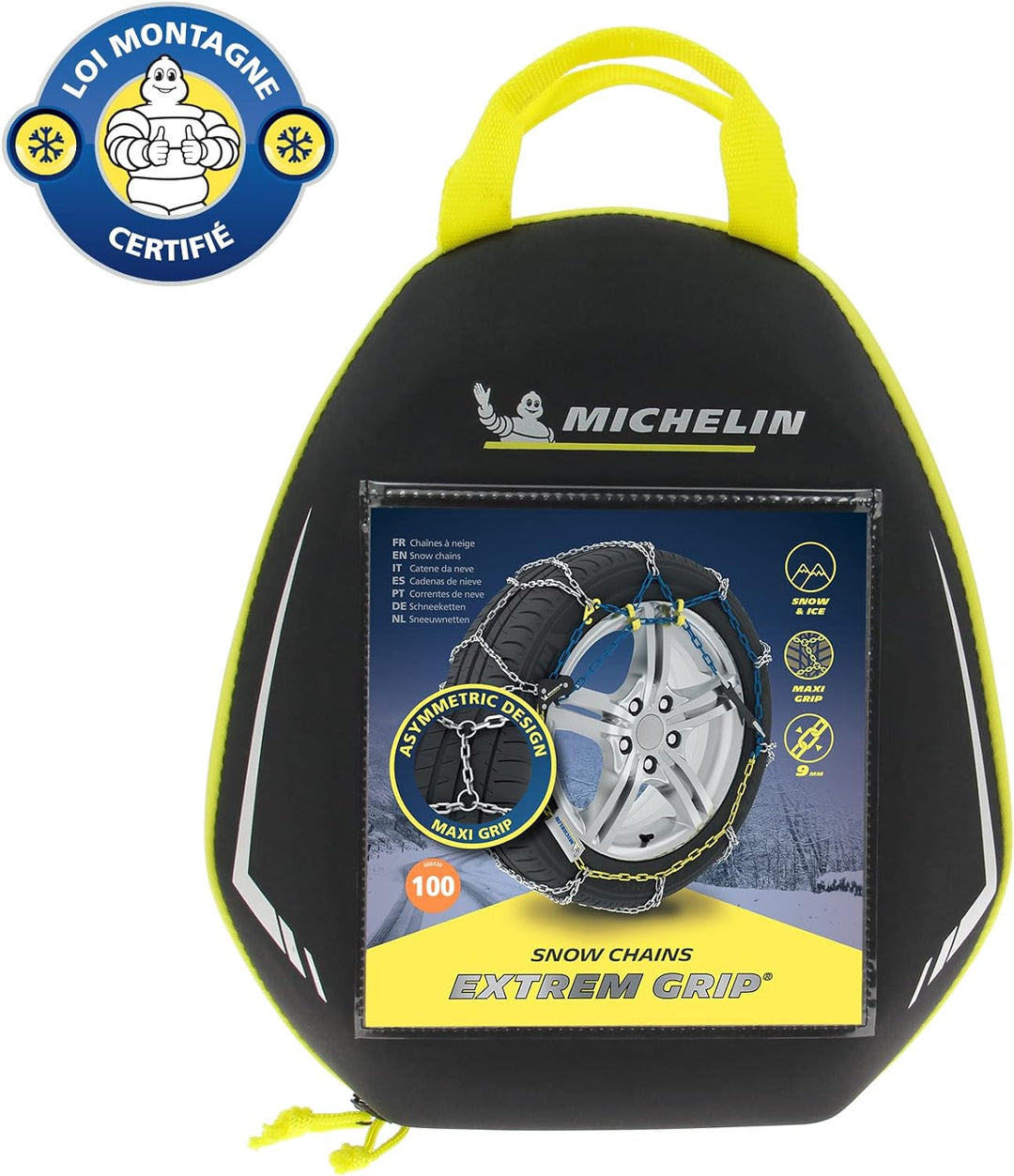 MICHELIN Schneeketten Extrem Grip, selbstblockierende Spannung, Nr. 100 N°100, N°100