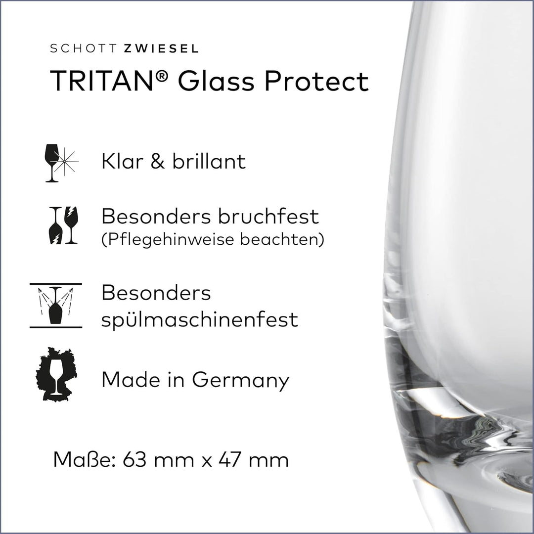 SCHOTT ZWIESEL Schnapsglas For You (4er-Set), zeitlose Shotbecher für Schnaps, spülmaschinenfeste Tr