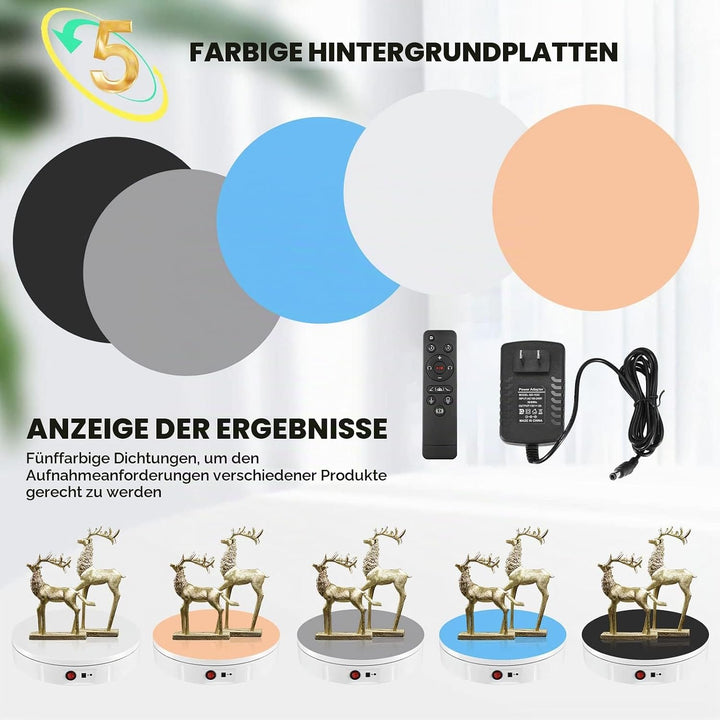 Drehteller Elektrisch, 30 cm 100 KG Drehscheibe Elektrisch mit Fernbedienung Einstellbare Geschwindi