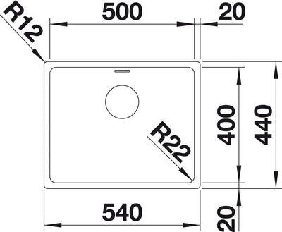 BLANCO ANDANO 500-IF | Edelstahl | Einbauart: Einbau von Oben & Flächenbündig | ohne Ablauffernbedie