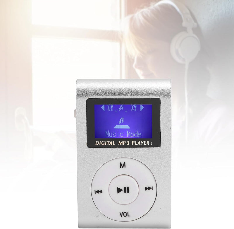 Mini-MP3-Player, Tragbarer Musik-Player, mit LCD-Bildschirm, Speicherkartenunterstützung, Maximale U