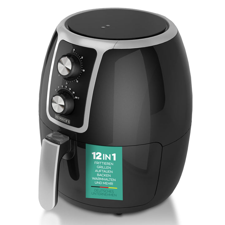 HEINRICHS Heissluftfritteuse Airfryer mit einstellbarem Thermostat, Temperatureinstellung von 80°C-2