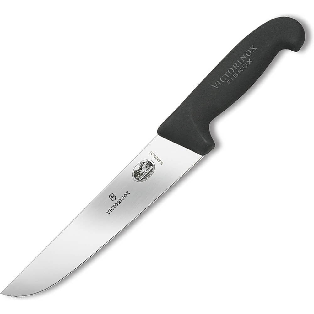 Victorinox Küchenmesser Schlachtmesser Fibrox schwarz Länge: 20 cm, 5.5203.20 20 cm Schwarz, 20 cm S