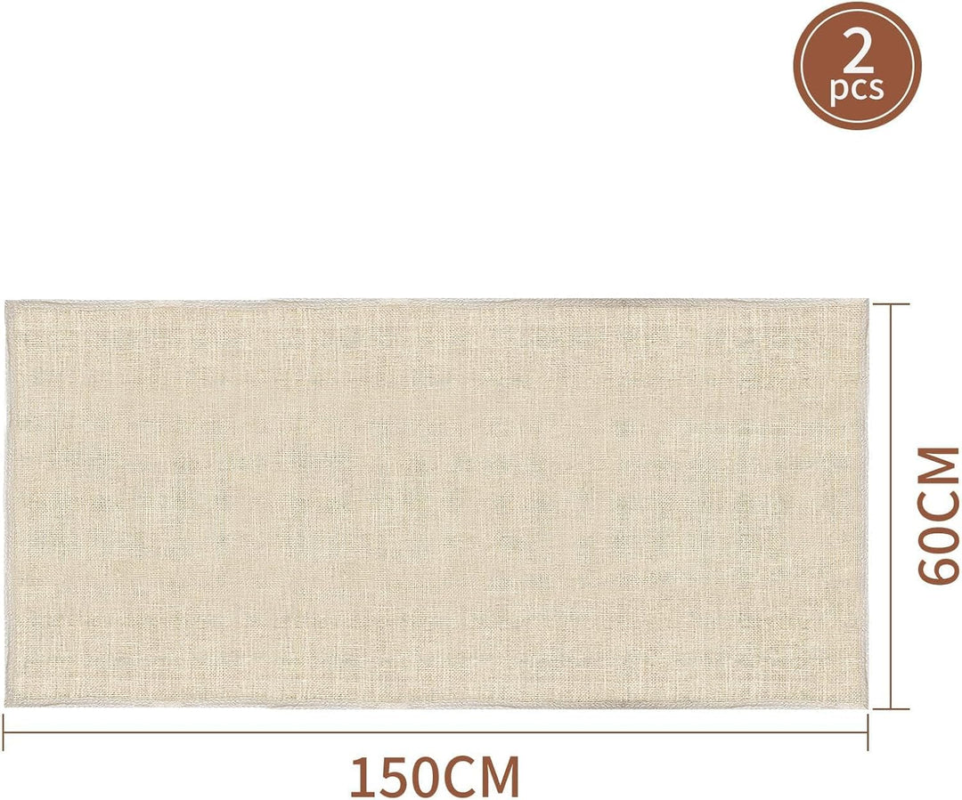 Bäckerleinen Leinentuch Brot Backen 150 X 60cm 2Stk Natur Bäckerleinen Teige Teigtuch Gärfolie für B
