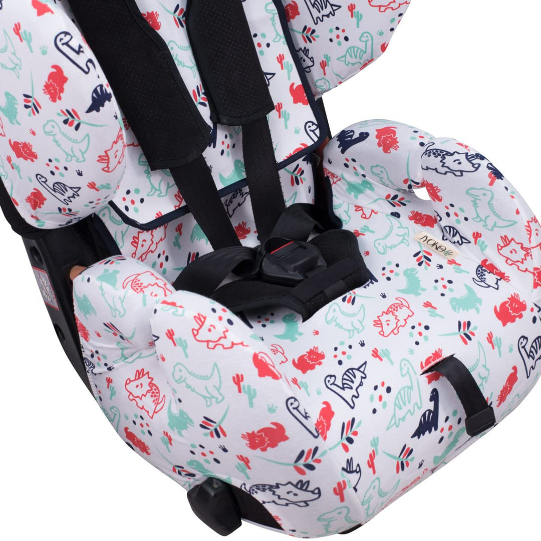 JYOKO KIDS Bezug für Autositz kompatibel mit Recaro Young Sport Hero, aus Baumwolle (Dino Party), Di