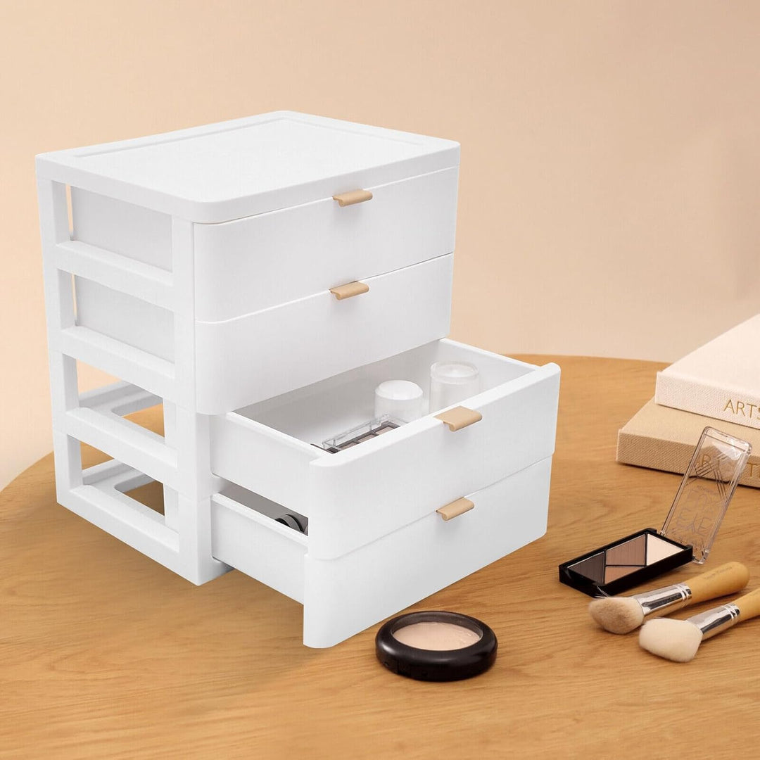 Schubladenbox, Schreibtisch-Organizer mit Schublade, Schreibtisch-Aufbewahrungsbox 4-lagen Schublade